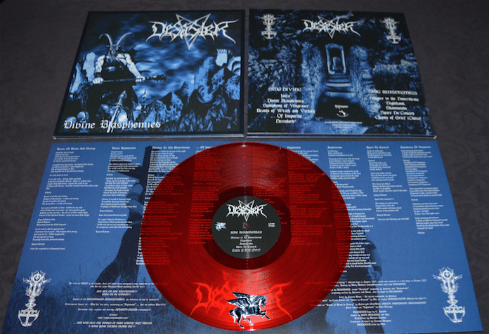 DESASTER Divine Blasphemies Gatefold LP Red Vinyl - NoEvDia